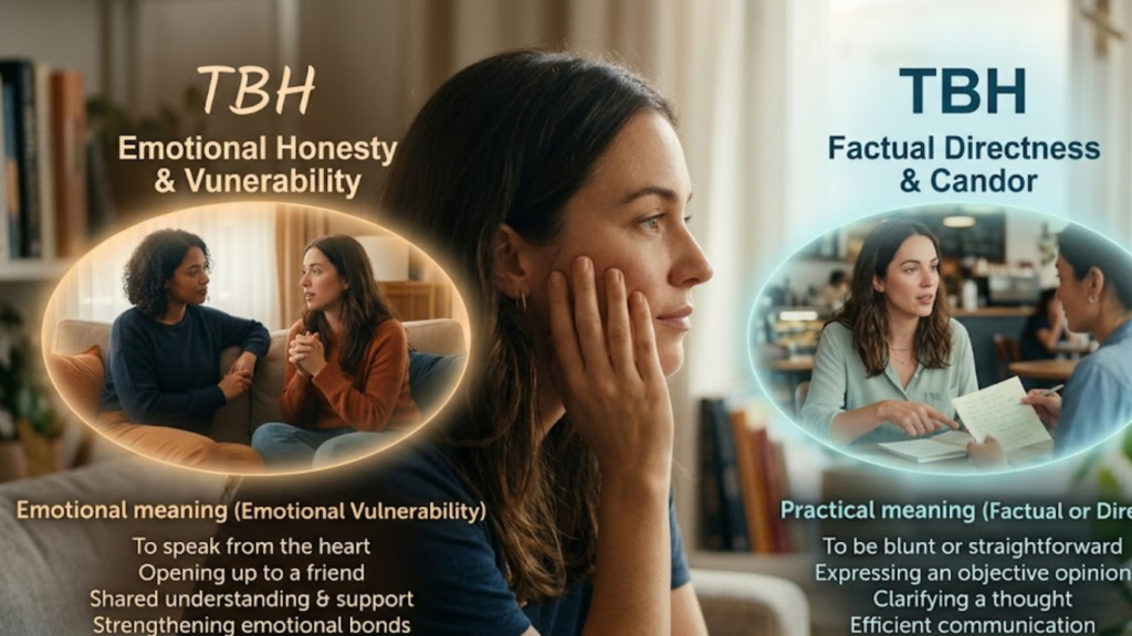 Emotional or Practical Meaning of TBH