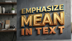 Emphasize Mean in Text