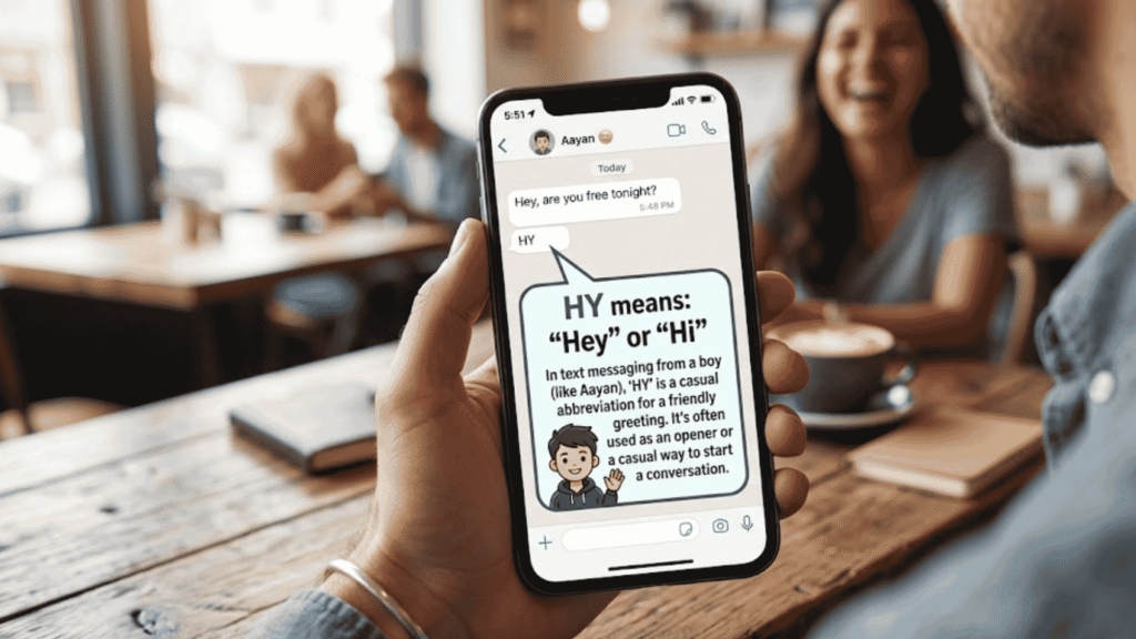 HY Meaning in Text From a Boy