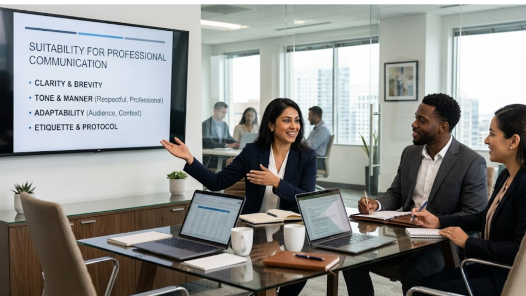 Suitability for Professional Communication