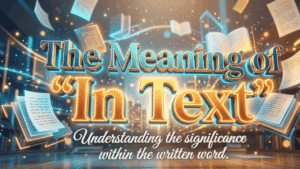 The Meaning of In Text