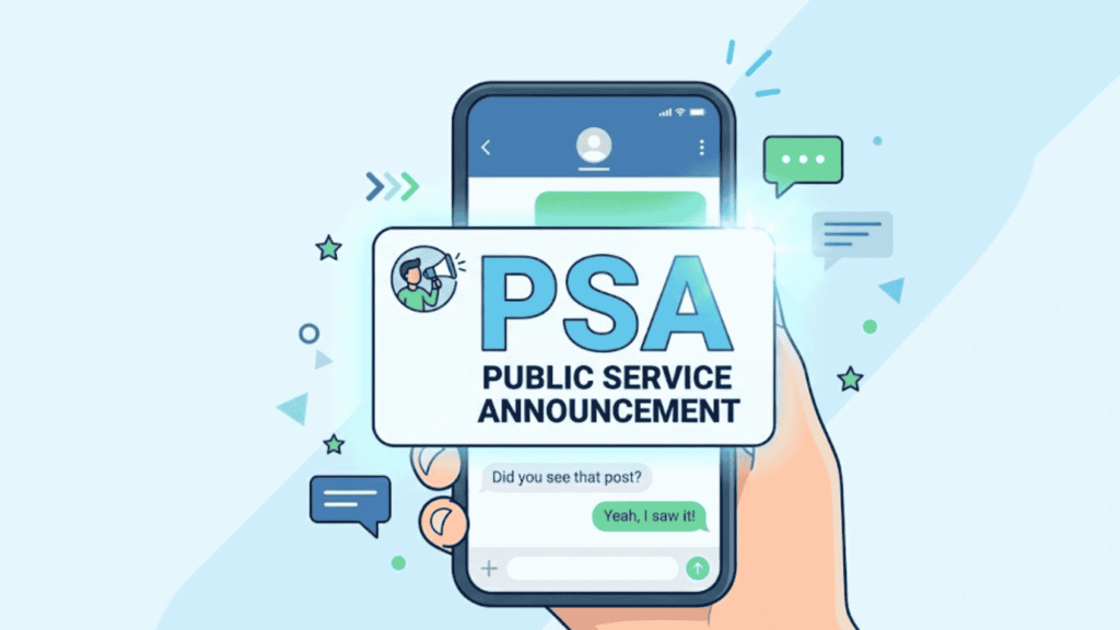 What Is PSA Meaning in Text (Primary Meaning)