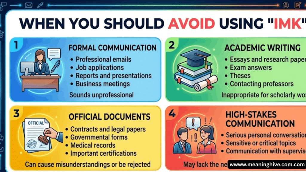 When You Should Avoid Using imk