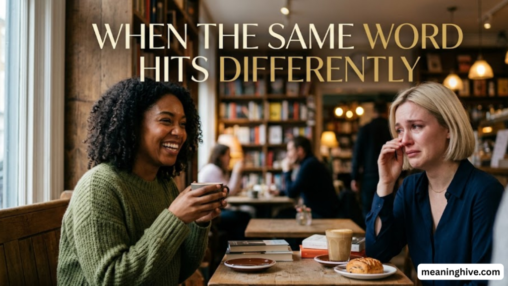 When the Same Word Hits Differently