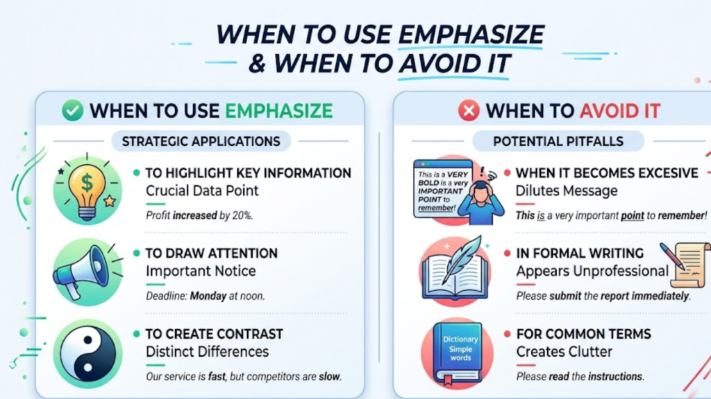 When to Use Emphasize & When to Avoid It